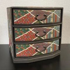 쇼와 레트로 千代・友禅和紙 3段小物入れ