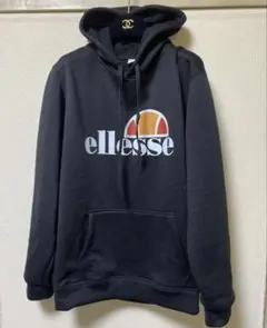 ellesse エレッセテニス 黒パーカー XLスウェットブラックプルオーバー