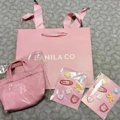 BANILA CO ミニポーチ キーチェーン　ワッペンステッカーセット　紙袋のサムネイル