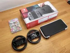 【美品】Switch グレー本体 マリオカート＆ スプラ2＋周辺機器付