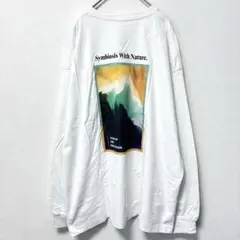 ジーユー♡【XL】バックプリント 長袖Ｔシャツ クルーネックリブ袖 綿 普段着のサムネイル