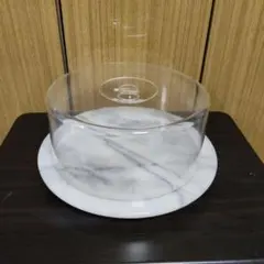 大理石　回転台 プラスチック蓋付きのサムネイル
