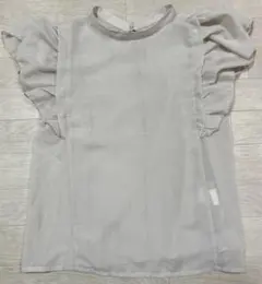 【美品】GRL バックリボンシアーフリルハイネックブラウス[fo1477]