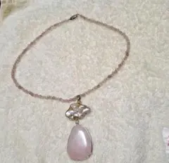 ローズクォーツ シェル ネックレス