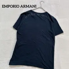 エンポリオアルマーニ バックロゴ Vネック 半袖Tシャツ ブラック ヨレありのサムネイル