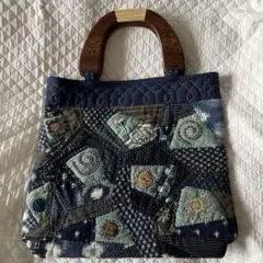 古布 パッチワーク アケビかごバッグ 葡萄モチーフ酒袋 | Mercari