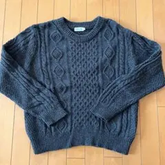 LEPSIM ケーブル編みニット M グレー　セーター　※最終お値下げ