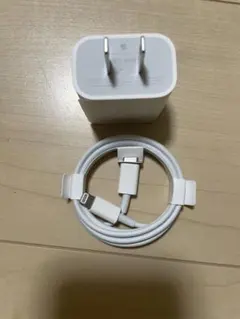 Apple純正の充電器とタイプC-ライトニングの1mケーブルのセット