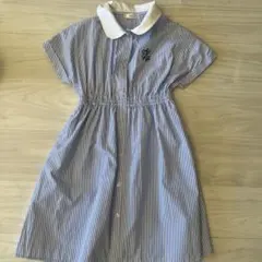 ALGY 青と白のストライプ 半袖ワンピース Sサイズ