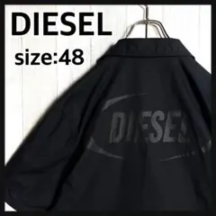 3994【QR鑑定済・美品】ディーゼル 両面ロゴ 半袖 オープンカラーシャツ