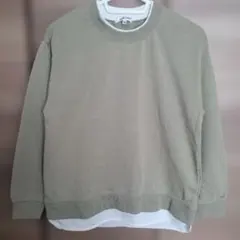 GLOBAL WORK トレーナー 150 カーキ