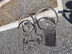訳あり引き取り限定 ☆シティサイクル 青 バスケット付き☆ - メルカリ