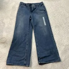 GU XL ダークブルーワイドパンツ