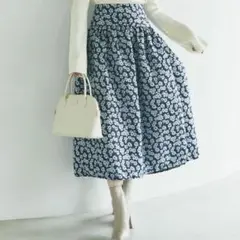 【マシェリコラボ】フラワージャガードスカート NOSTALGIA