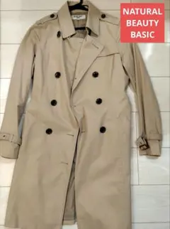 【NATURAL BEAUTY BASIC】ベージュ トレンチコート　M