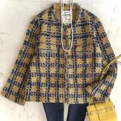 美品✨ COOHEM モールチェックツィードジャケットのサムネイル