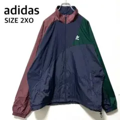 adidasアディダス　カラーブロックトラックトップナイロンジャケット　ブルゾン