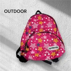 OUTDOOR 星柄リュック ピンク