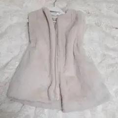 FUN ピンクベージュファーベスト