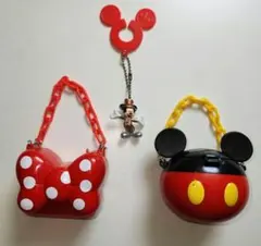 Disney ミッキー ミニー スナックケース キーホルダー 3点セットのサムネイル