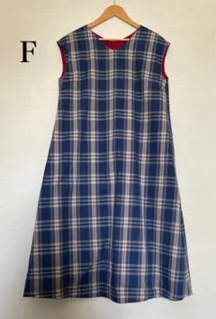 Samansa Mos2 blue /チェックワンピース FREE