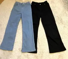 グローバルワークフレアパンツ　2本set 160cm