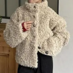molo mustang coat ボアジャケット クリーム - メルカリ