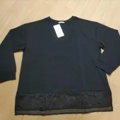 (新品)シアー切替トップス黒　ハニーズ　グラシア