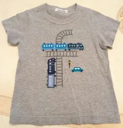 familiar 110サイズ 電車刺繍 Tシャツ