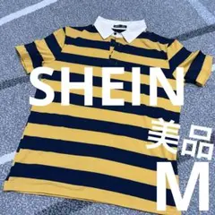シーインSHEINストライプポロシャツ 半袖M size美品