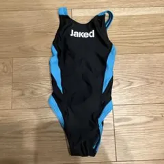Jaked Fina認証 大会水着 黒/水色ストラップタイプ140