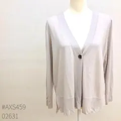 la.f... ラエフ ウルトラファインウールニットカーディガン ライトグレー