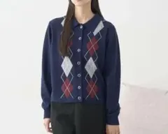 earth music&ecology アーガイル柄ニット