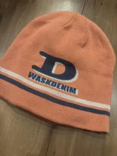 オレンジDロゴニット帽とグレーWASK CUSTOM ニット帽セット