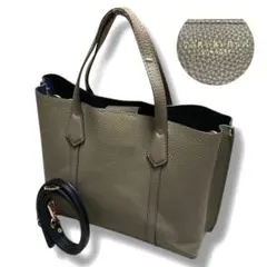 トリーバーチ　ショルダーバッグ　2way　ペリー　レザー　グレージュ