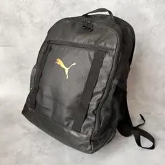 美品✨プーマ　リュック　バックパック　ブラック　ゴールドロゴのサムネイル