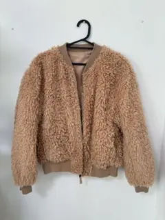 【値下げ】ベージュ フリース ボンバージャケット