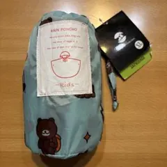 キッズ レインポンチョ XL クマ柄　130〜150cm