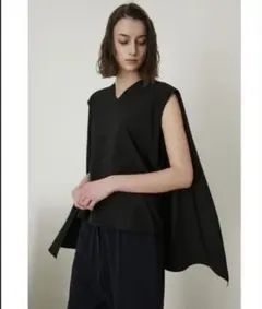 新品未使用タグ付 maison de dolce.リネンライクジレ black - メルカリ