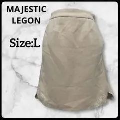 【MAJESTIC LEGON】フラワー刺繍　台形スカート　ミニ　L