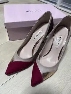 Diana ベージュ ワインレッド ハイヒール　23cm