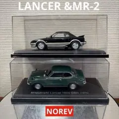 ノレブ 三菱ランサー1600 GSR・トヨタMR2のミニカーセット 1/43のサムネイル