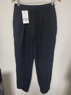 ZARA ブラック 夏仕様クロップドパンツ