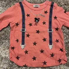 DOUBLE B ダブルビーアメリカンサスペンダー長袖Ｔシャツ90cmミキハウス