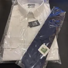 P.S.F.A ホワイトフォーマルシャツ Mサイズ　ネクタイセット