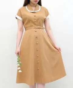 配色パイピングショールカラーワンピース/an another angelusのサムネイル