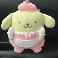 ポムポムプリン　マスコットチャーム　メイド　アベイル　キーホルダー