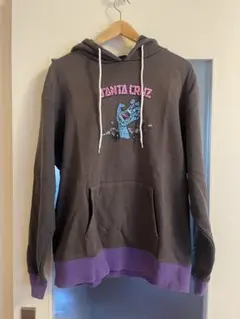 SANTA CRUZ フード付きパーカー グレー/パープル