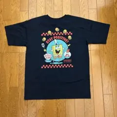 スポンジボブ 半袖Tシャツ ブラック L