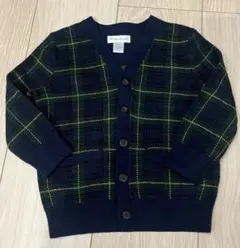 【美品着用一回】Ralph Lauren チェックニットカーディガン 18M